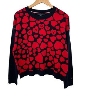 Tommy Hilfiger Heart Jacquard Sweater Medium